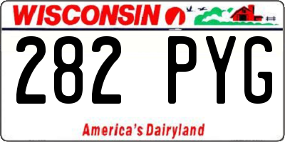 WI license plate 282PYG