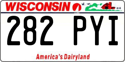 WI license plate 282PYI