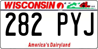 WI license plate 282PYJ