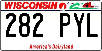 WI license plate 282PYL