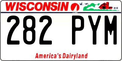 WI license plate 282PYM