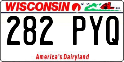 WI license plate 282PYQ