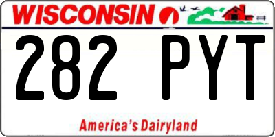 WI license plate 282PYT