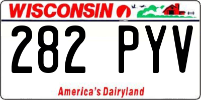 WI license plate 282PYV