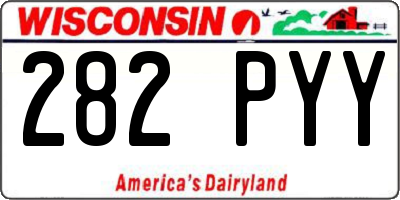 WI license plate 282PYY