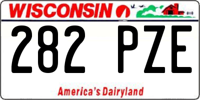 WI license plate 282PZE