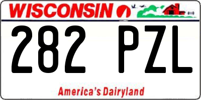 WI license plate 282PZL
