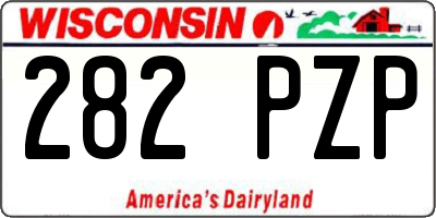 WI license plate 282PZP
