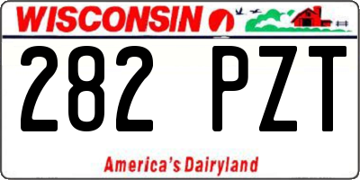 WI license plate 282PZT