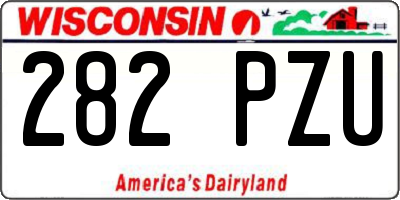 WI license plate 282PZU