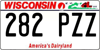 WI license plate 282PZZ