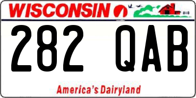 WI license plate 282QAB