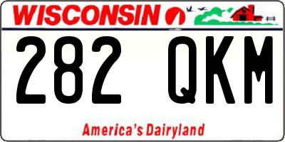 WI license plate 282QKM