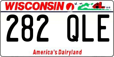 WI license plate 282QLE