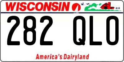 WI license plate 282QLO