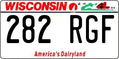 WI license plate 282RGF