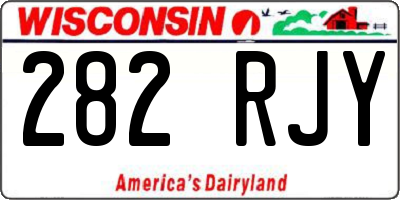 WI license plate 282RJY