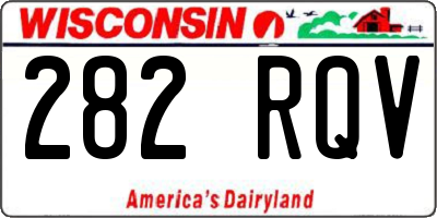WI license plate 282RQV