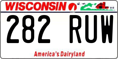WI license plate 282RUW