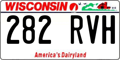 WI license plate 282RVH