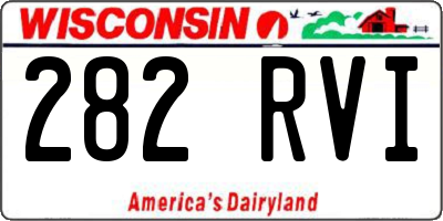 WI license plate 282RVI