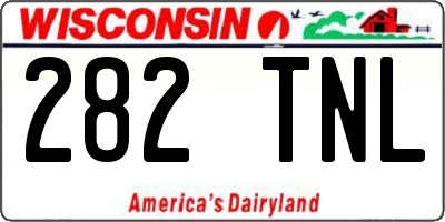 WI license plate 282TNL