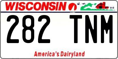 WI license plate 282TNM