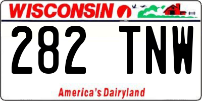 WI license plate 282TNW