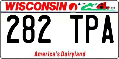 WI license plate 282TPA