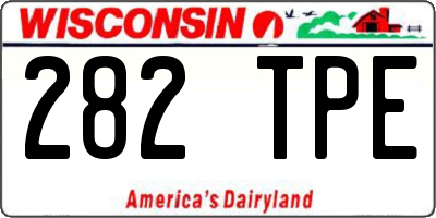 WI license plate 282TPE