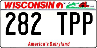 WI license plate 282TPP