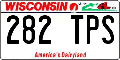 WI license plate 282TPS