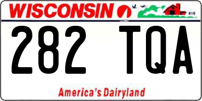 WI license plate 282TQA
