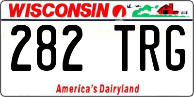 WI license plate 282TRG