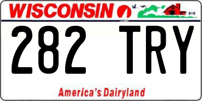 WI license plate 282TRY