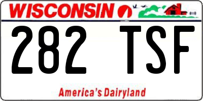 WI license plate 282TSF