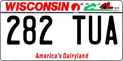 WI license plate 282TUA