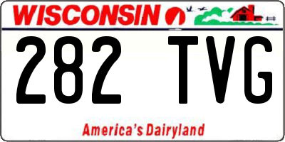 WI license plate 282TVG