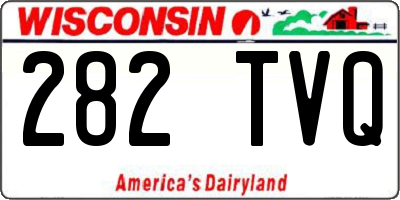 WI license plate 282TVQ