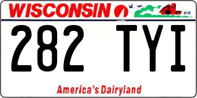 WI license plate 282TYI
