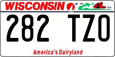 WI license plate 282TZO