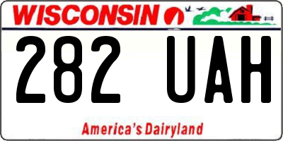 WI license plate 282UAH