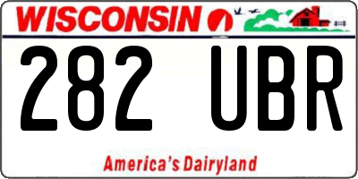 WI license plate 282UBR