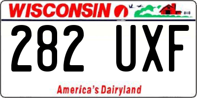 WI license plate 282UXF