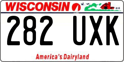 WI license plate 282UXK
