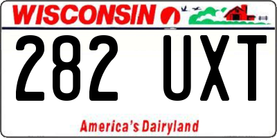 WI license plate 282UXT