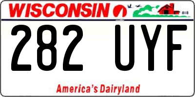 WI license plate 282UYF