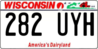 WI license plate 282UYH