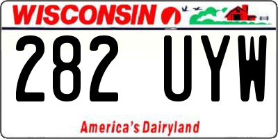 WI license plate 282UYW