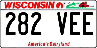 WI license plate 282VEE